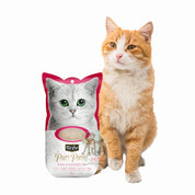 Pack 10x Kit Cat Purr Puree Atún y Pescado Ahumado: Snack cremoso para gatos desde 2 meses. Rico en Omega 3 y 6, natural y sin cereales. Sabroso complemento diario.