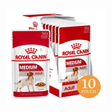 Pack 10x Royal Canin Medium Adult Pouch 140 grs