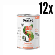 Pack 12x Dibaq Sense Alimento Húmedo Salmón Lata, receta grain free con salmón fresco, protectores articulares y antioxidantes naturales.