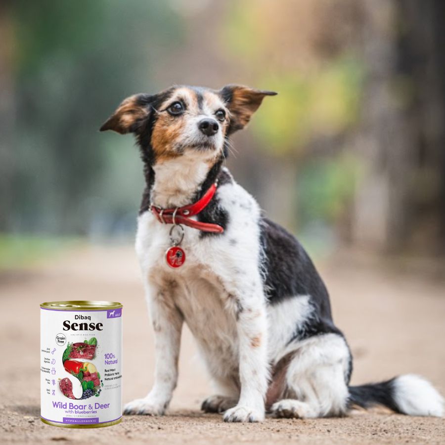 Pack 12x Dibaq Sense Alimento Húmedo Ciervo & Jabalí Lata, receta natural grain free con carnes frescas, antioxidantes y protectores articulares.
