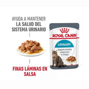 Pack 12x Royal Canin Gato Urinary Care Pouch 85g, alimento húmedo que promueve un tracto urinario saludable. Textura en salsa, alta palatabilidad y eficacia comprobada.