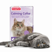 Pack 3x Beaphar Collar Calmante para Gatos con valeriana y lavanda, reduce estrés y ansiedad hasta por 5 semanas. Ideal para viajes y cambios de entorno.