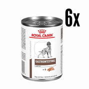 Pack 6x Royal Canin Lata Gastrointestinal Perro 385Gr, alimento húmedo de alta digestibilidad, ideal para perros con sensibilidad digestiva o en recuperación.