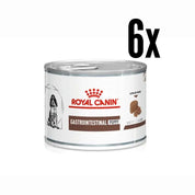 Pack 6x Royal Canin Lata Gastrointestinal Puppy 195g alimento húmedo digestible y energético para cachorros con sensibilidad gastrointestinal.