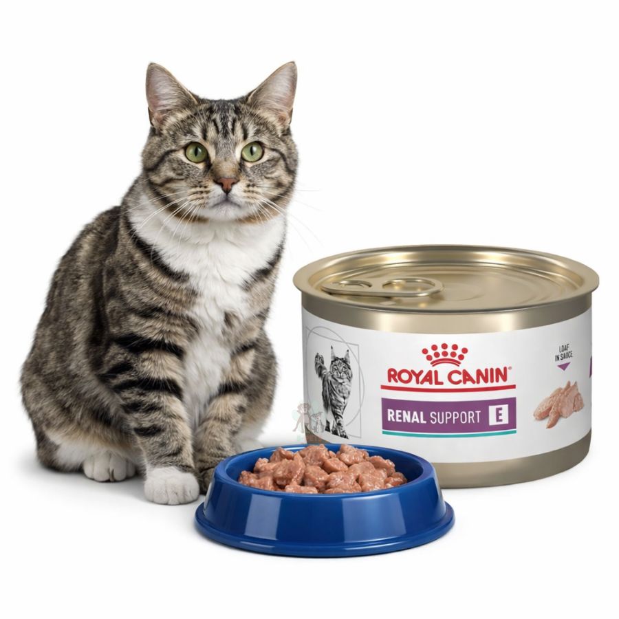 Pack 6x Royal Canin Lata Renal Felino 145Gr es un alimento húmedo con bajo fósforo y proteínas seleccionadas, ideal para gatos con insuficiencia renal crónica.