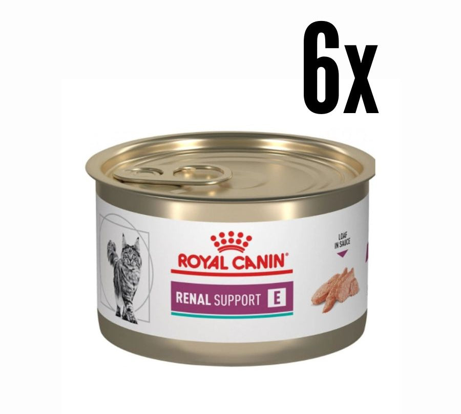 Pack 6x Royal Canin Lata Renal Felino 145Gr es un alimento húmedo con bajo fósforo y proteínas seleccionadas, ideal para gatos con insuficiencia renal crónica.