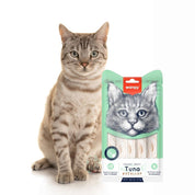 Pack 6x Wanpy Creamy Treat Atún & Ostión para Gatos, un snack premium 100% natural para gatos de más de 3 meses. 