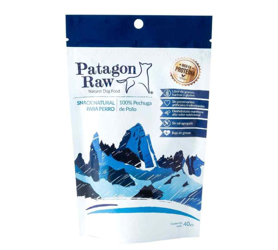 Patagon Raw Snack 100% Pechuga de Pollo: Delicioso snack natural para perros, libre de granos y bajo en grasas. Ideal para mantener a tu mascota saludable.🐾