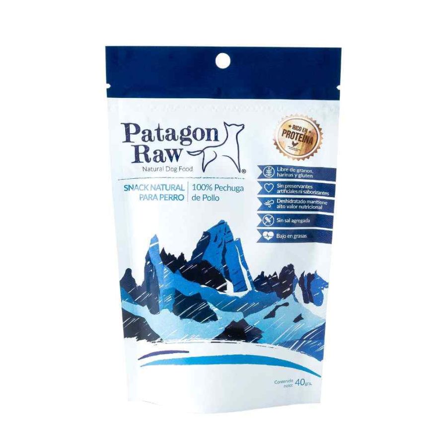 Patagon Raw Snack 100% Pechuga de Pollo: Delicioso snack natural para perros, libre de granos y bajo en grasas. Ideal para mantener a tu mascota saludable.🐾