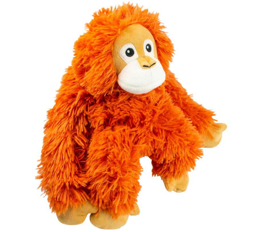 Peluche Orangután con Sonido 🦍, con crinkle y squeaker, hecho de materiales duraderos y reciclados, ideal para juegos y momentos de acurrucarse.