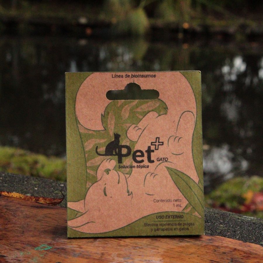 Pet+ Pipeta Orgánica Antipulgas para Gatos, con eucaliptol natural, protege 30 días sin químicos. Ideal para gatitos con pieles sensibles.