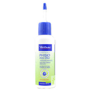 Phisio Anti Olor Limpiador Auricular Virbac 100ML limpia y neutraliza olores en oídos, con fórmula suave y uso frecuente para perros y gatos.
