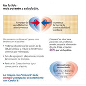Pimocard Pimobendan 5 mg para perros con insuficiencia cardíaca. Mejora la función cardíaca y reduce el estrés cardiovascular con efecto seguro y eficaz.