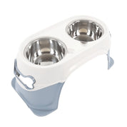 Plato Doble con Pedestal: Diseño ergonómico para perros medianos y grandes. Elevación para una digestión saludable y comodidad al comer. Base antideslizante.