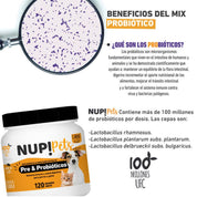 Suplemento prebiótico y probiótico para mascotas con sabor a pollo - Beneficios para la salud digestiva e inmunológica - NUP! PETS bpets.cl
