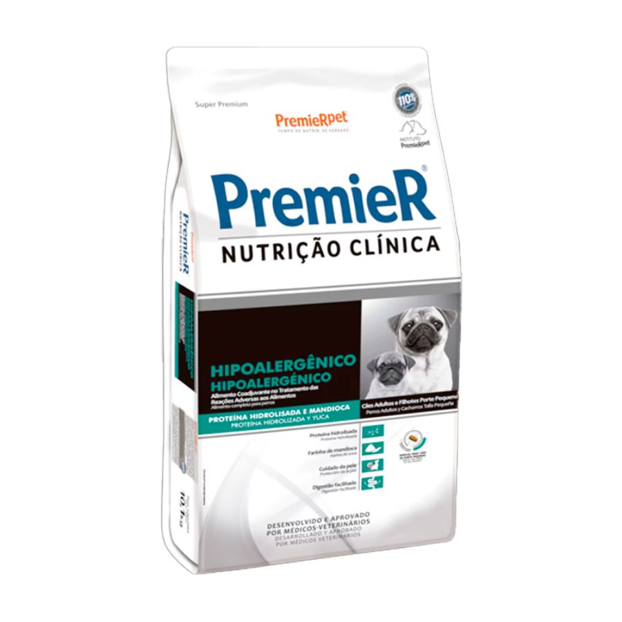 PremieR Hipoalergénico para Perros Pequeños 10kg, alimento premium con proteína hidrolizada y harina de yuca para perros con alergias.
