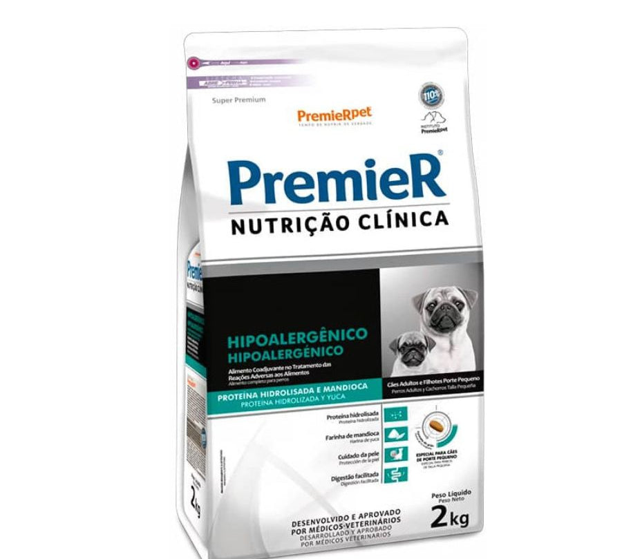 PremieR Nutrición Clínica Hipoalergénica para Perros Pequeños 2kg, alimento premium con proteína hidrolizada y harina de yuca para perros con alergias. 🐶✨