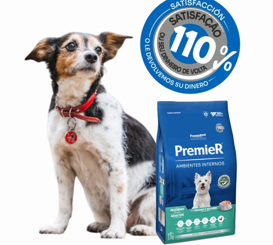 PremieR Ambientes Internos Perro Raza Pequeña Pollo y Salmón 🐶🍣, alimento Super Premium con proteínas nobles y digestión mejorada. Menor olor y volumen de heces.