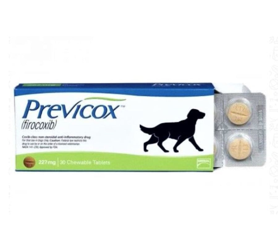 Previcox 227mg 30 comp  alivia el dolor e inflamación en perros con osteoartritis o tras cirugía. Eficaz, palatable y de acción selectiva sobre la COX-2. B-Pets