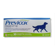 Previcox 227mg 30 comp  alivia el dolor e inflamación en perros con osteoartritis o tras cirugía. Eficaz, palatable y de acción selectiva sobre la COX-2.