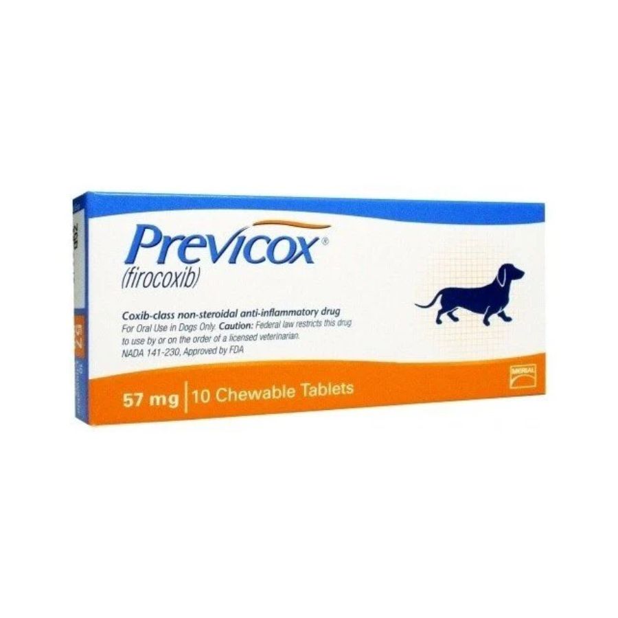 Previcox 57mg 10 comp  alivia eficazmente el dolor e inflamación en perros pequeños con osteoartritis o tras cirugía. Alta selectividad COX-2 y excelente palatabilidad.