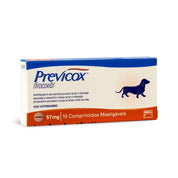 Previcox 57mg 10 comp  alivia eficazmente el dolor e inflamación en perros pequeños con osteoartritis o tras cirugía. Alta selectividad COX-2 y excelente palatabilidad.