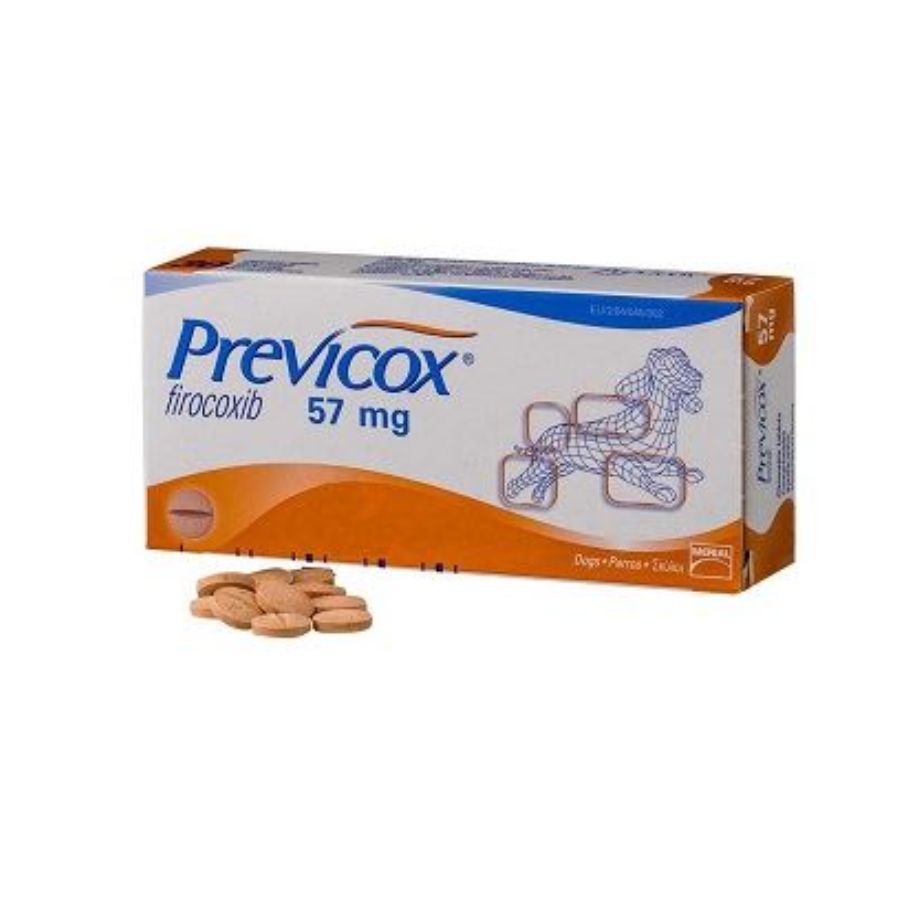 Previcox 57mg 10 comp  alivia eficazmente el dolor e inflamación en perros pequeños con osteoartritis o tras cirugía. Alta selectividad COX-2 y excelente palatabilidad.