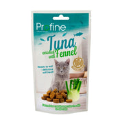 Profine Snack para Gatos sabor Atún e Hinojo 50 grs mini bocaditos semihúmedos, libres de granos y con omega 3 y 6. Premio saludable y delicioso