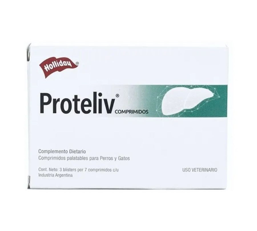 Proteliv 21  suplemento hepático natural para perros y gatos. Protege el hígado, reduce la inflamación y mejora la función hepática sin efectos secundarios.