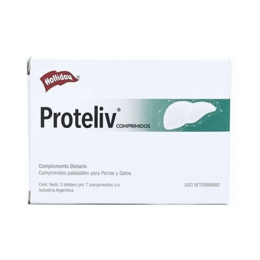 Proteliv 21  suplemento hepático natural para perros y gatos. Protege el hígado, reduce la inflamación y mejora la función hepática sin efectos secundarios.
