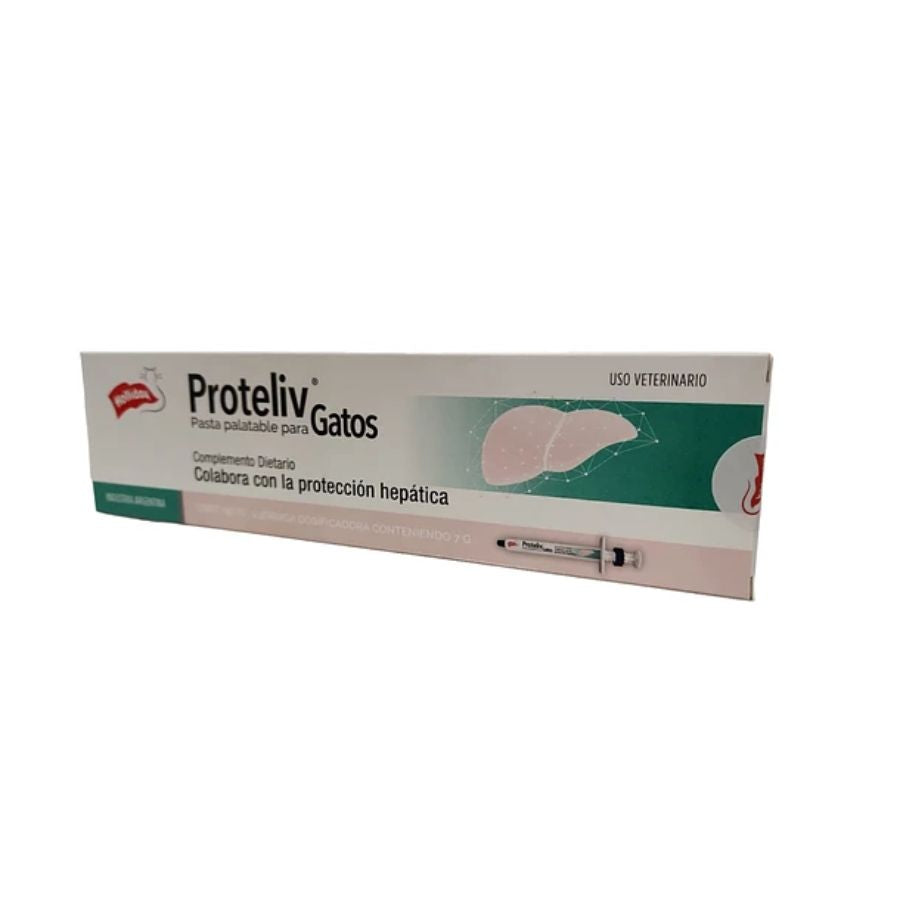 Proteliv Pasta para Gatos apoya el hígado con ácido ursodesoxicólico, cardo mariano y Omega 3. Fácil de administrar y altamente palatable.