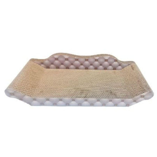 Rascador Forma Sillón, mueble lujoso y funcional para gatos. Proporciona un espacio cómodo para descansar y superficies para afilar sus uñas.
