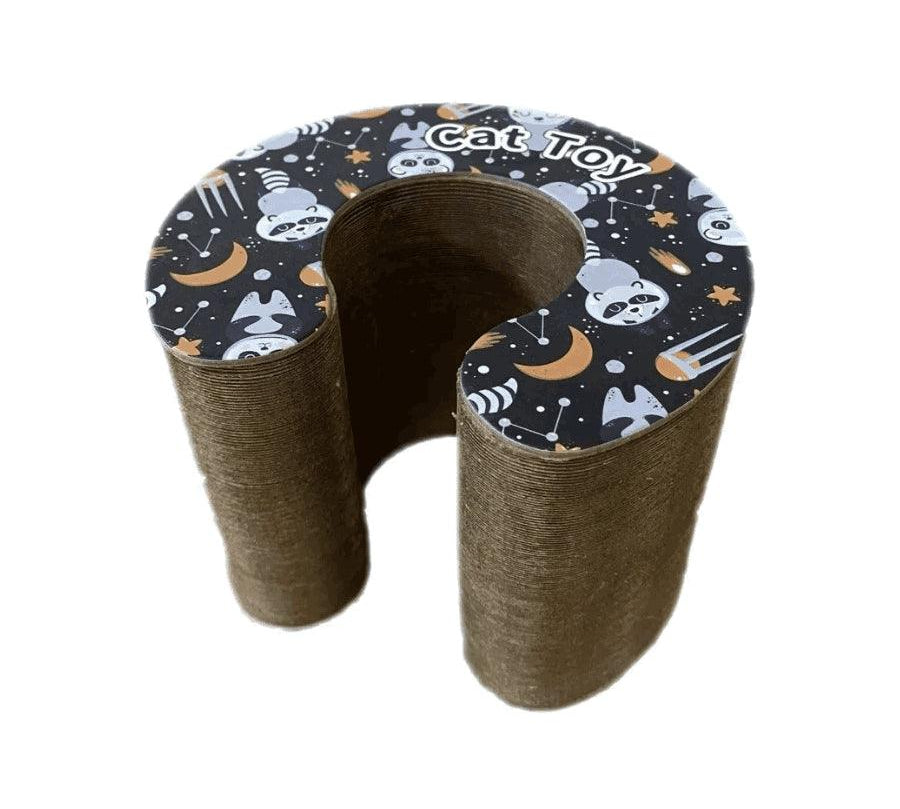 Rascador Interactivo de Oruga Mágica para Gatos, juego tipo acordeón con catnip y sonaja, ideal para el entretenimiento y cuidado de sus garras.