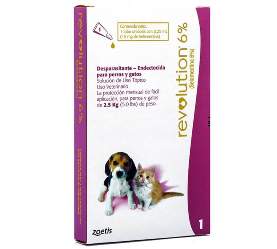 Revolution Plus 6% para Perros y Gatos 🐾 ofrece protección completa contra pulgas, garrapatas y parásitos internos. Aplicación mensual fácil y segura.