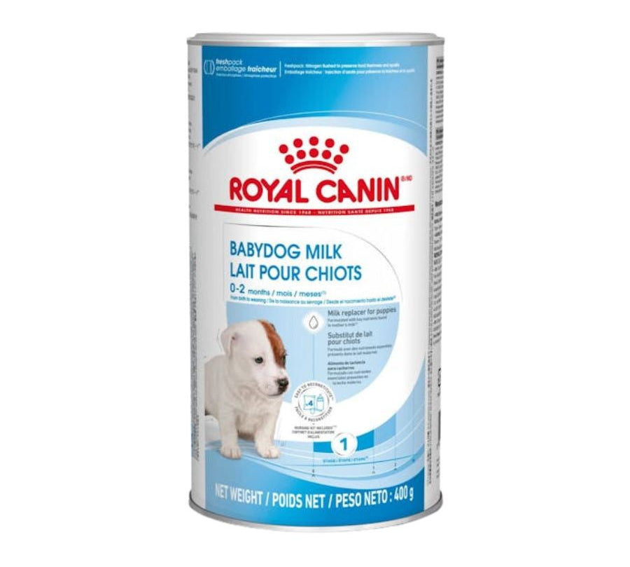 Royal Canin Babydog Milk - Leche para Cachorros 400G: ideal para cachorros de 0-2 meses, fácil de disolver, rica en DHA, favorece la digestión y el sistema inmunitario. 🐶🥛