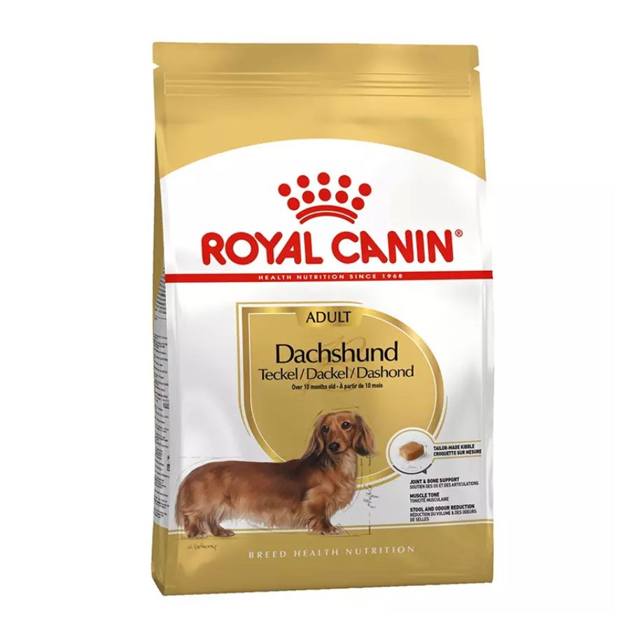 Royal Canin Dachshund Adulto 2,5Kg, con glucosamina y antioxidantes, cuida sus articulaciones, músculos y digestión para una vida activa y saludable. B-Pets