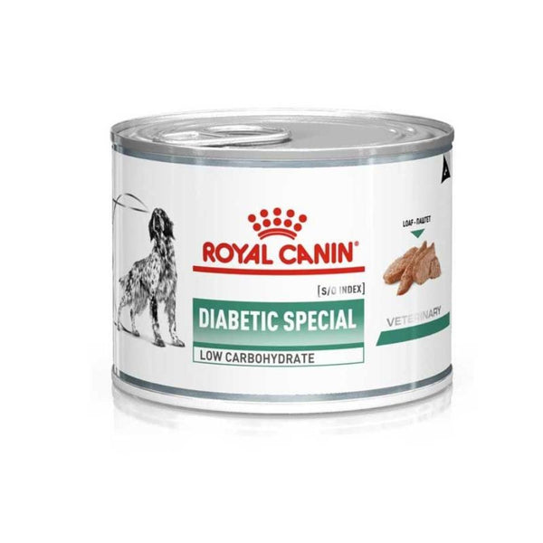 Royal Canin Diabetic Perro Lata ayuda a regular la glucosa en perros diabéticos, con bajo almidón, alto contenido proteico y antioxidantes esenciales.
