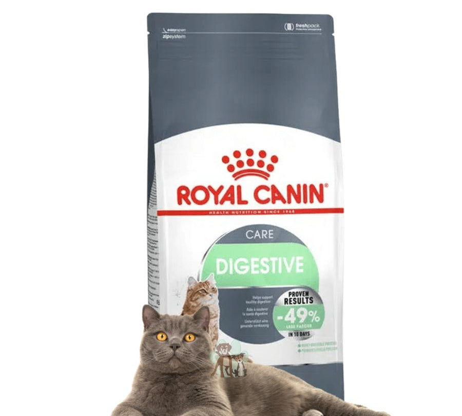 Royal Canin Digestive Care: Alimento para gatos con sensibilidad digestiva. Mejora la digestión, estimula la masticación y reduce la producción de heces. Balance de minerales para salud urinaria.