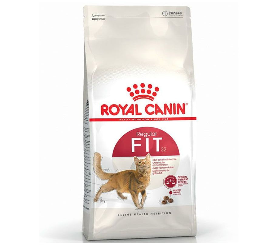 Royal Canin Fit: Alimento seco para gatos adultos con acceso al exterior y actividad moderada. Equilibra el peso, nutre completamente y reduce las bolas de pelo. Ideal para mantener la salud general. 🐱🌳