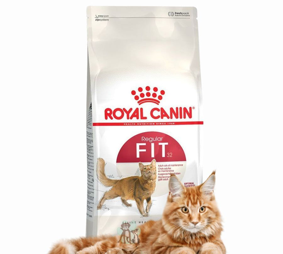 Royal Canin Fit 7.5 Kg: Alimento seco para gatos adultos con acceso al exterior y actividad moderada. Equilibra el peso, nutre completamente y reduce las bolas de pelo. Ideal para mantener la salud general.