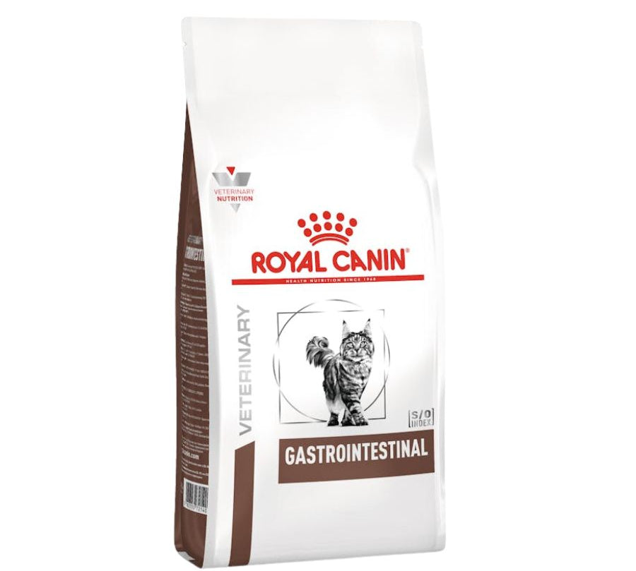 Royal Canin Gastrointestinal Gato 2kg, formulado para la salud digestiva y reducción de problemas de absorción intestinal. Alta energía y palatabilidad para gatos con sensibilidad gastrointestinal.