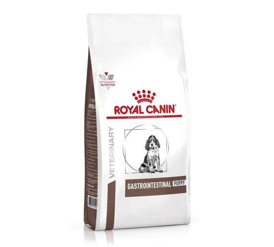 Royal Canin Gastrointestinal Puppy 1kg, alta digestibilidad y soporte digestivo, ideal para cachorros en crecimiento con sensibilidad gastrointestinal.