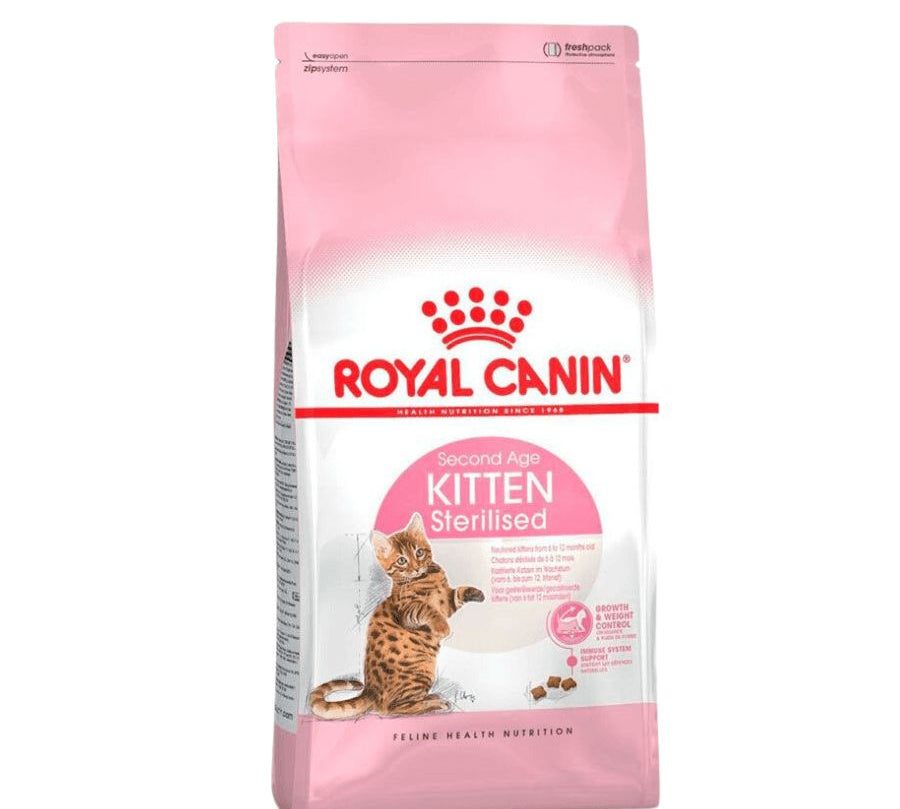 Royal Canin Kitten Sterilised 4kg: Alimento diseñado para gatitos esterilizados, equilibra las necesidades nutricionales con control de peso para un desarrollo saludable. 