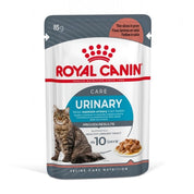 Royal Canin Gato Urinary Care Pouch 85g, alimento húmedo que promueve un tracto urinario saludable. Textura en salsa, alta palatabilidad y eficacia comprobada.