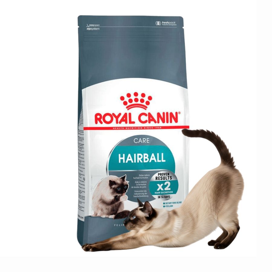 Royal Canin Hairball Care: Alimento para gatos adultos, reduce la formación de bolas de pelo y estimula el tránsito intestinal. Salud urinaria equilibrada. 