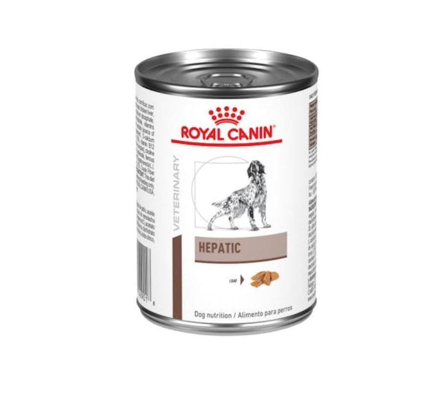 Royal Canin Hepatic Perro Lata 🐶, alimento terapéutico bajo en cobre y alto en energía, ideal para perros con problemas hepáticos.