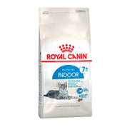 Royal Canin Indoor 7+: Alimento seco para gatos mayores de 7 años que viven en interiores. Enriquecido para un envejecimiento saludable, reduce olores y cantidad de heces, y mantiene la salud renal y urinaria.