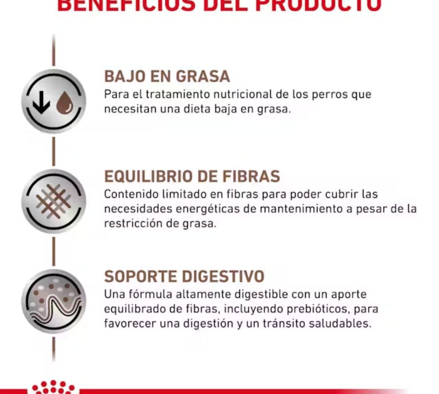 Royal Canin Gastrointestinal Low Fat 420Gr 🐶, soporte digestivo especializado para perros con sensibilidad intestinal. Bajo en grasa y altamente digestible.