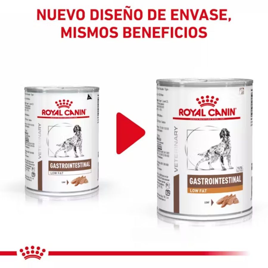 Royal Canin Gastrointestinal Low Fat 420Gr 🐶, soporte digestivo especializado para perros con sensibilidad intestinal. Bajo en grasa y altamente digestible.