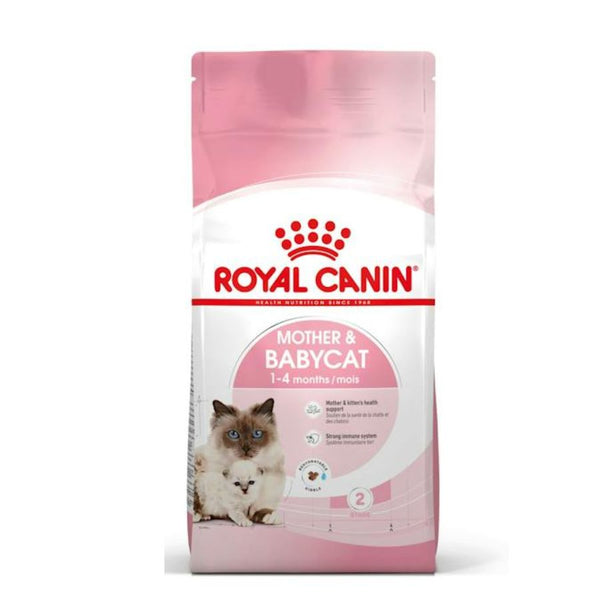 Royal Canin Mother & Babycat: Alimento para gatas en gestación/lactancia y gatitos hasta 4 meses. Facilita el destete, refuerza el sistema inmunitario y promueve la salud digestiva y cerebral. 